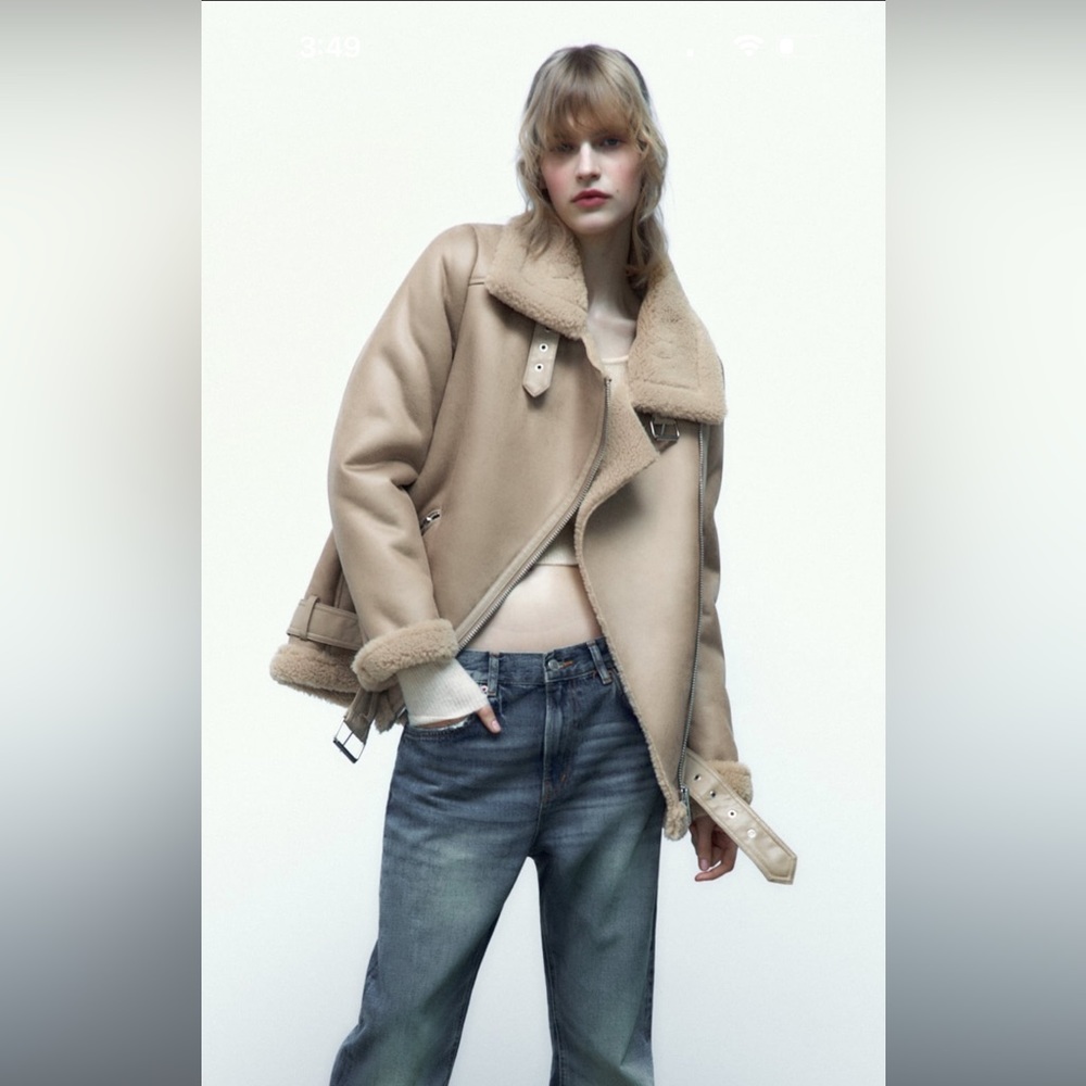 Zara Double Faced Jacket in Taupe Brown